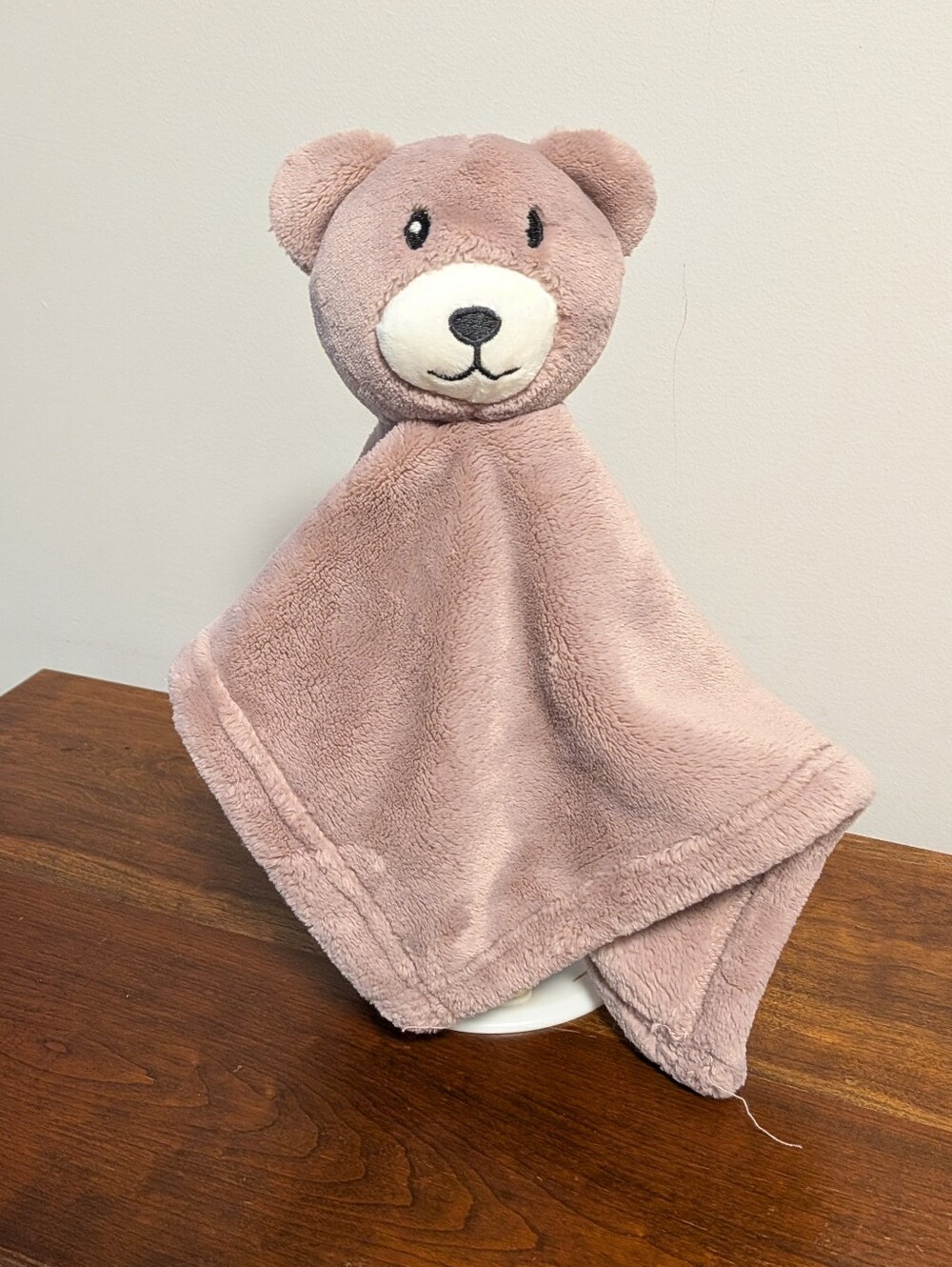 Lullaby Plush Bear Comfort Lovey - Purple Thick Minke Plush Blankey